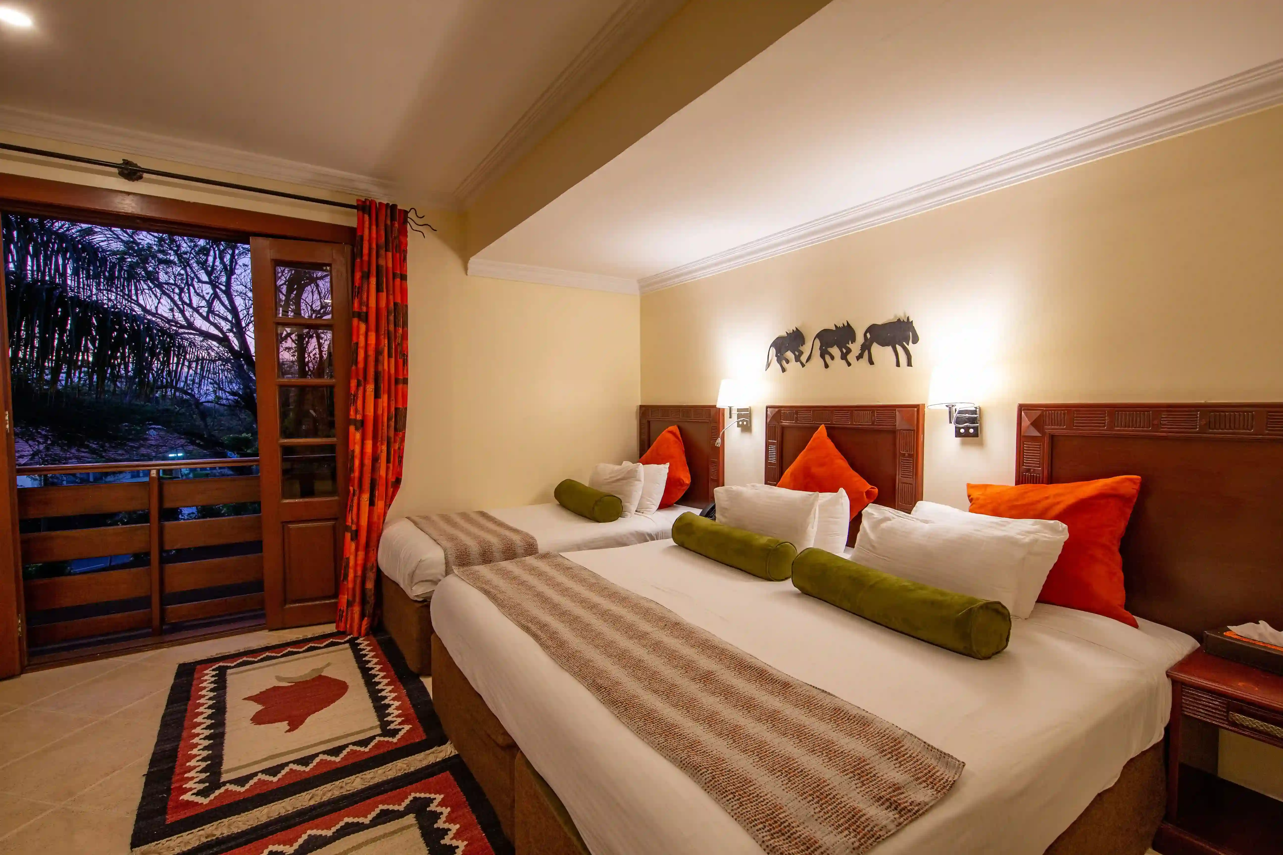 The african tulip king and single bed
